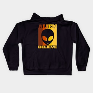 Retro Vintage Alien Kids Hoodie